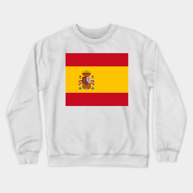 Spain Flag Crewneck Sweatshirt by flag for all